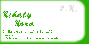 mihaly mora business card