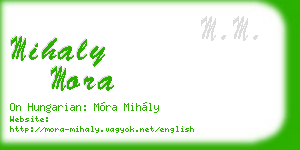 mihaly mora business card